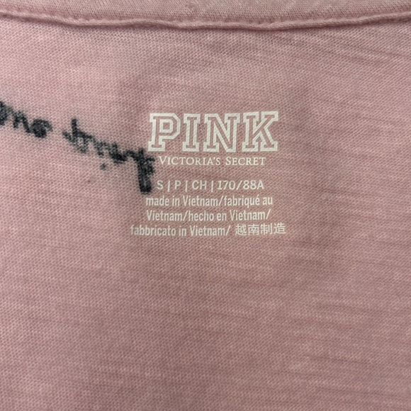 PINK Victoria’s Secret Girl Power Oversized V-Neck Soft Boyfriend Tee T-Shirt S - Picture 12 of 13